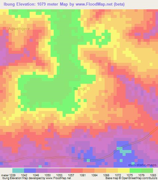 Ibung,Uganda Elevation Map