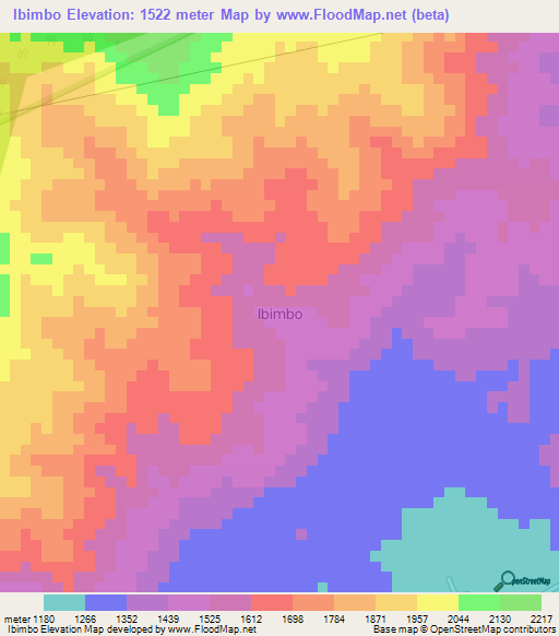 Ibimbo,Uganda Elevation Map