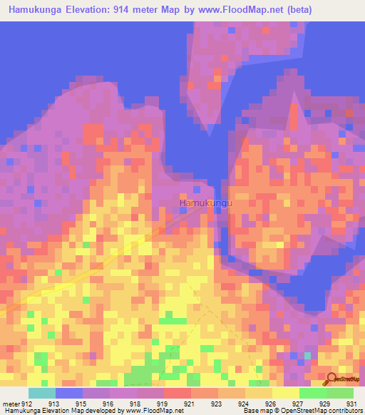 Hamukunga,Uganda Elevation Map
