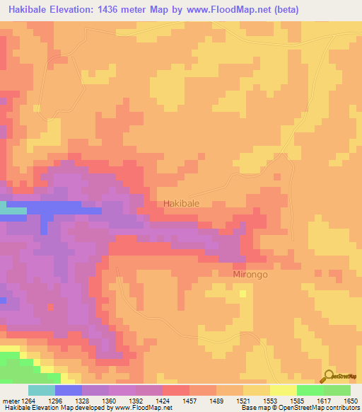 Hakibale,Uganda Elevation Map