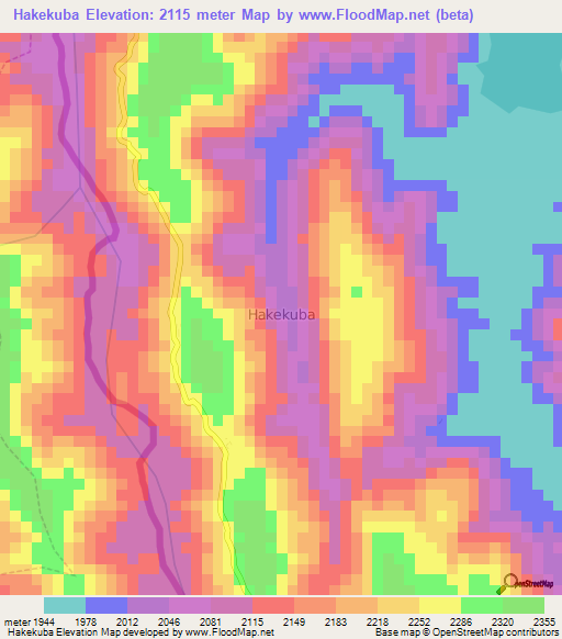 Hakekuba,Uganda Elevation Map
