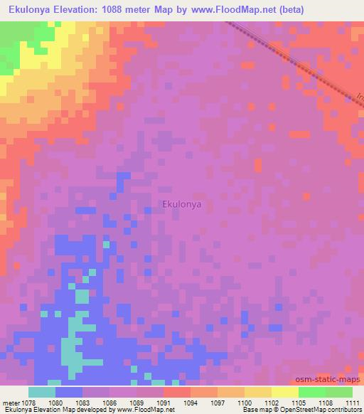Ekulonya,Uganda Elevation Map