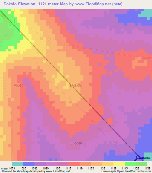 Dokolo,Uganda Elevation Map