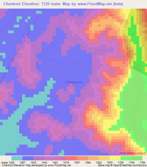 Chenkoni,Uganda Elevation Map