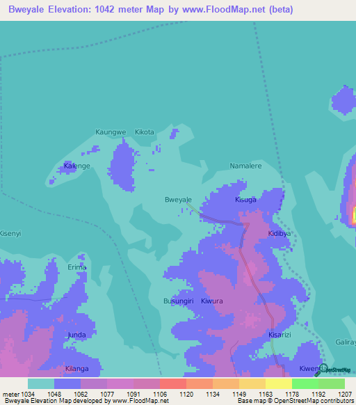 Bweyale,Uganda Elevation Map
