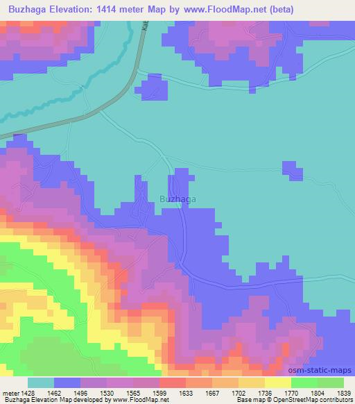Buzhaga,Uganda Elevation Map