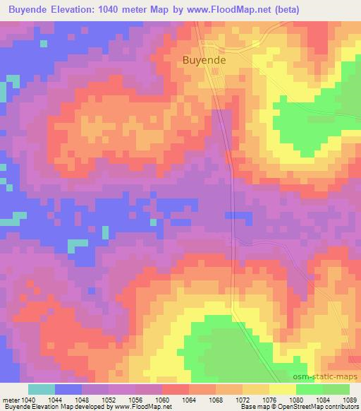 Buyende,Uganda Elevation Map