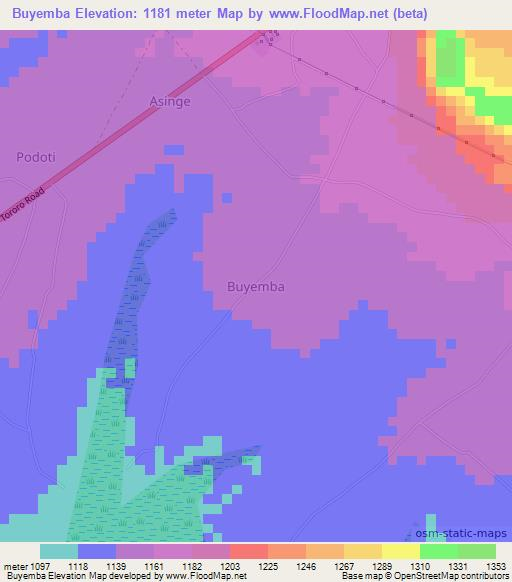 Buyemba,Uganda Elevation Map