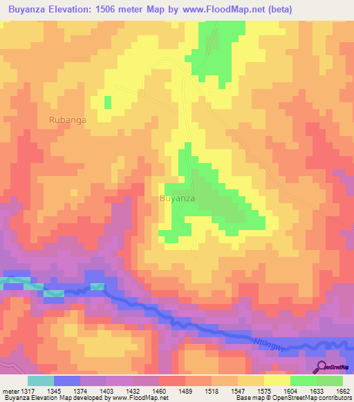 Buyanza,Uganda Elevation Map