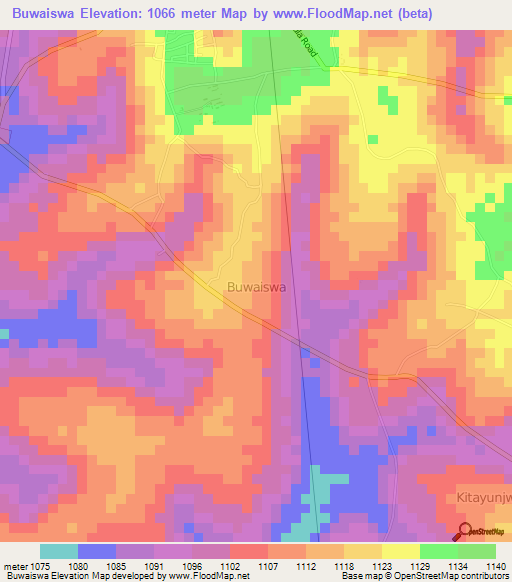 Buwaiswa,Uganda Elevation Map
