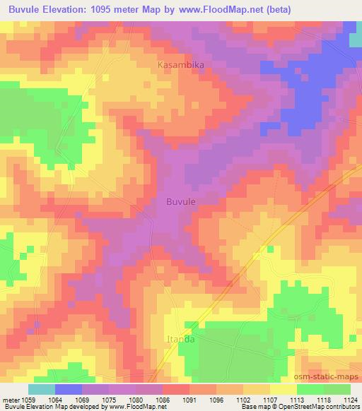 Buvule,Uganda Elevation Map