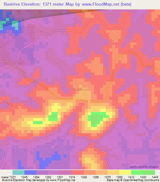 Busiriva,Uganda Elevation Map
