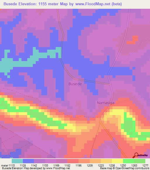 Busede,Uganda Elevation Map