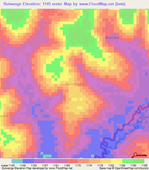 Bulwenge,Uganda Elevation Map