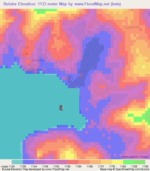 Buluba,Uganda Elevation Map