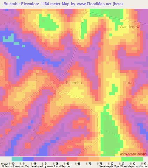 Bulembu,Uganda Elevation Map