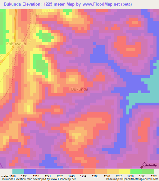 Bukunda,Uganda Elevation Map