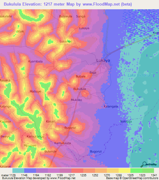 Bukulula,Uganda Elevation Map