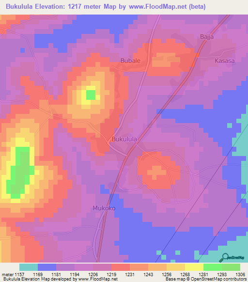 Bukulula,Uganda Elevation Map