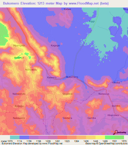 Bukomero,Uganda Elevation Map
