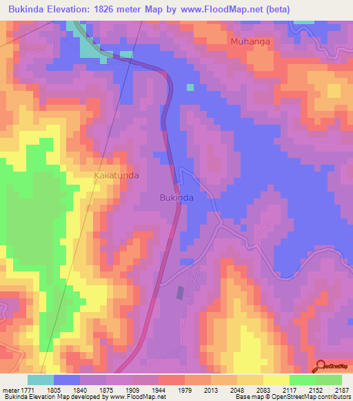 Bukinda,Uganda Elevation Map
