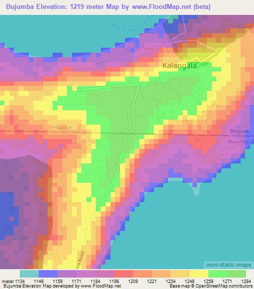 Bujumba,Uganda Elevation Map