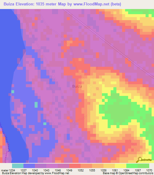 Buiza,Uganda Elevation Map