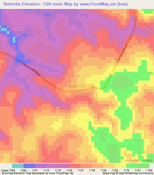 Buhimba,Uganda Elevation Map
