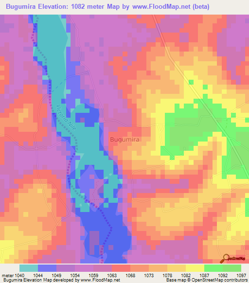 Bugumira,Uganda Elevation Map