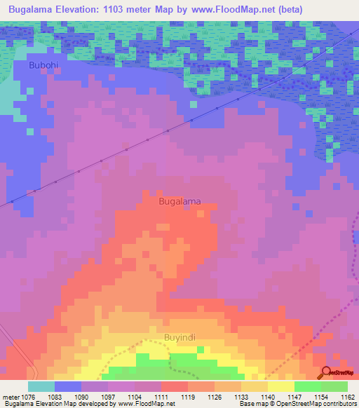 Bugalama,Uganda Elevation Map