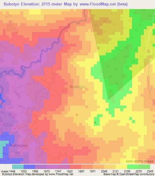 Bubotyo,Uganda Elevation Map