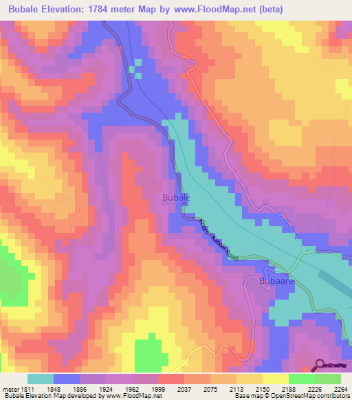 Bubale,Uganda Elevation Map