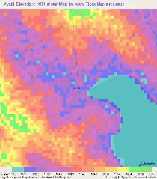 Ayabi,Uganda Elevation Map