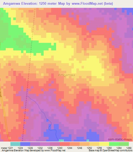 Amgamwa,Uganda Elevation Map