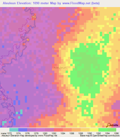 Aleuleun,Uganda Elevation Map