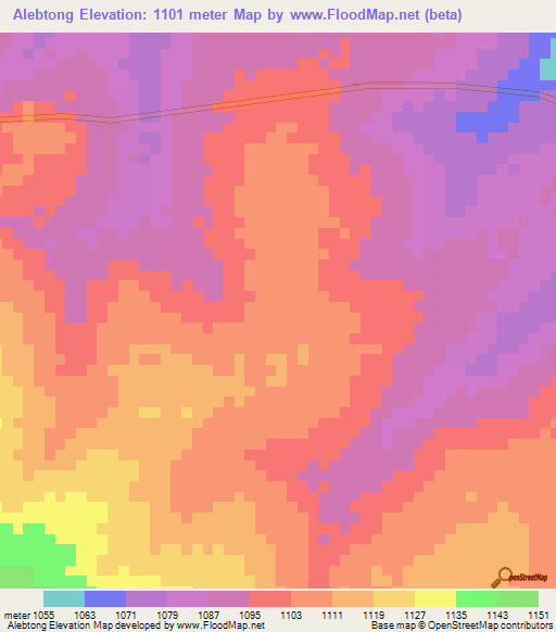 Alebtong,Uganda Elevation Map