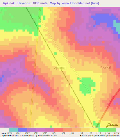 Ajikidaki,Uganda Elevation Map