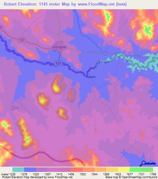 Robert,Malawi Elevation Map