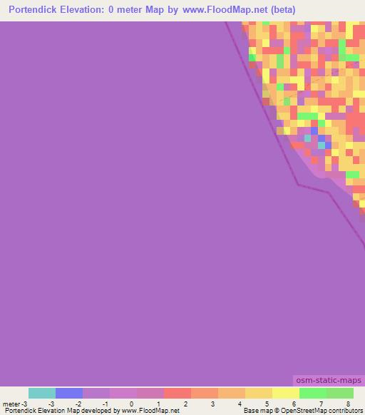 Portendick,Mauritania Elevation Map