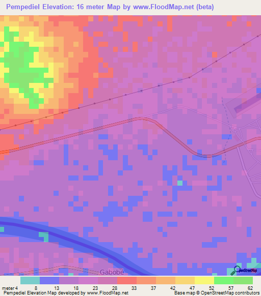 Pempediel,Mauritania Elevation Map