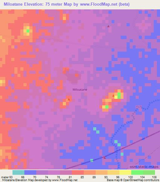 Miloatane,Mauritania Elevation Map