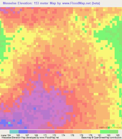 Messelse,Mauritania Elevation Map