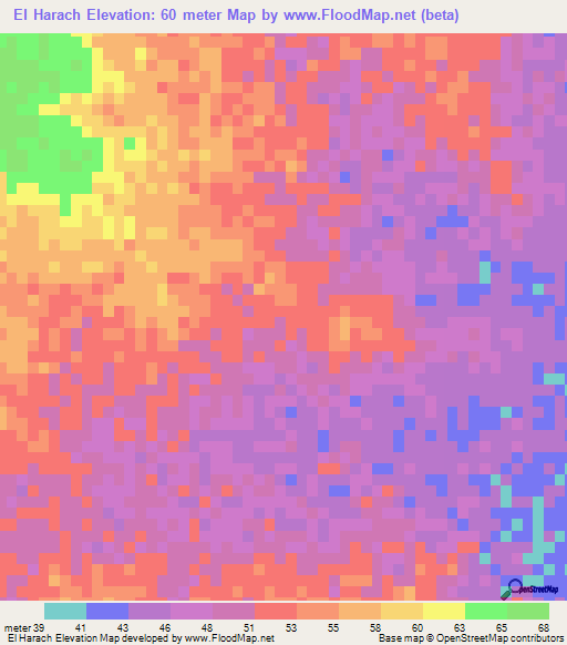 El Harach,Mauritania Elevation Map