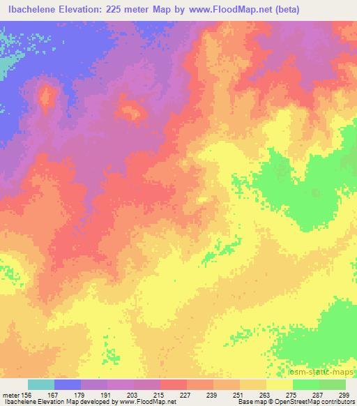 Ibachelene,Mauritania Elevation Map