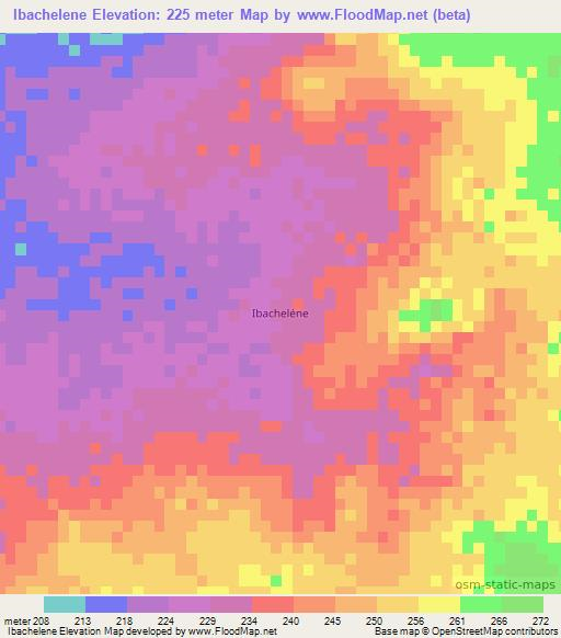 Ibachelene,Mauritania Elevation Map