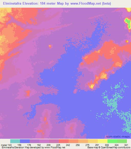 Elminetafra,Mauritania Elevation Map