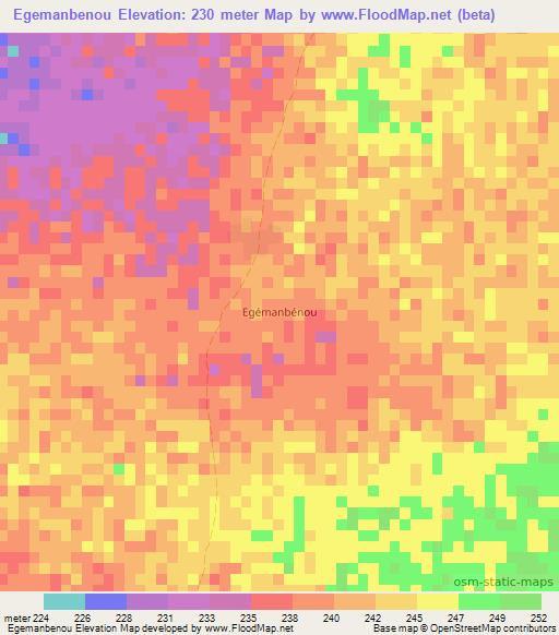 Egemanbenou,Mauritania Elevation Map