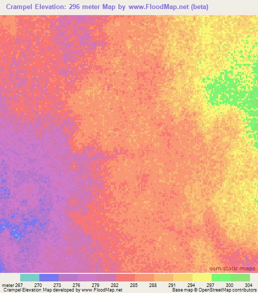Crampel,Mauritania Elevation Map