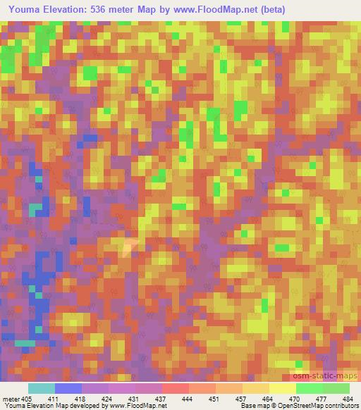 Youma,Gabon Elevation Map