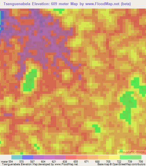 Tsenguenabela,Gabon Elevation Map